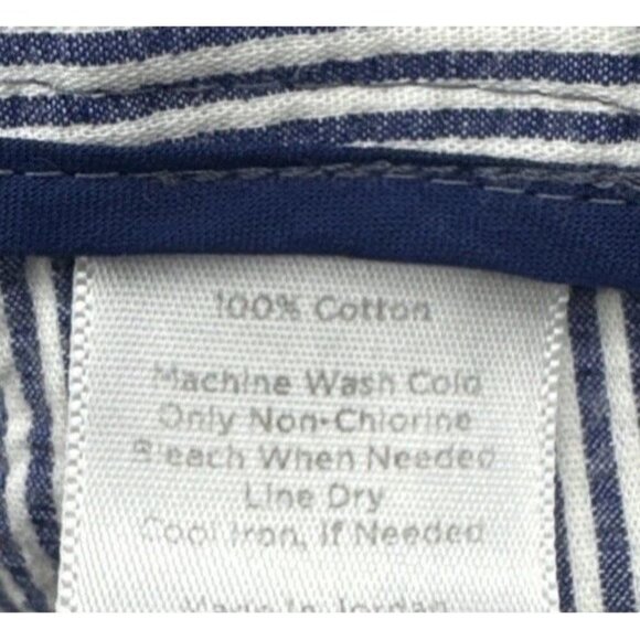 Talbots Women’s Blue White Stripe Seersucker Cotton Crop Pants Curvy Sz 14 - Picture 11 of 11